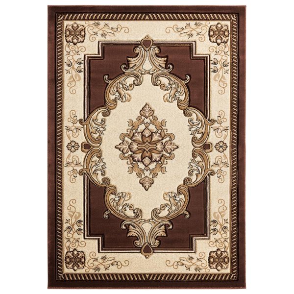 United Weavers Of America United Weavers of America 2050 10551 35C 2 ft. 7 in. x 4 ft. 2 in. Bristol Fallon Chocolate Rectangle Rug 2050 10551 35C